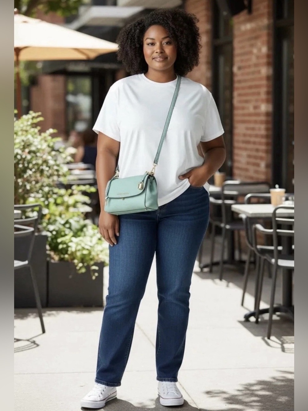 Marc Jacobs Boho Grind Medium Leather Crossbody W/matching Wallet - Mint Green.